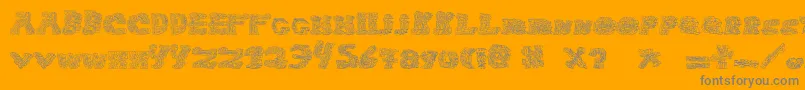 HaloSonic-Schriftart – Graue Schriften auf orangefarbenem Hintergrund