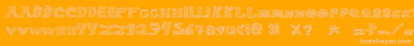 HaloSonic Font – Pink Fonts on Orange Background