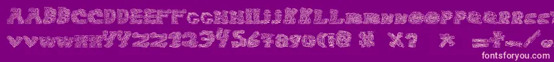 HaloSonic-Schriftart – Rosa Schriften auf violettem Hintergrund