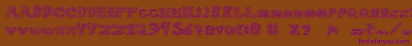 HaloSonic Font – Purple Fonts on Brown Background