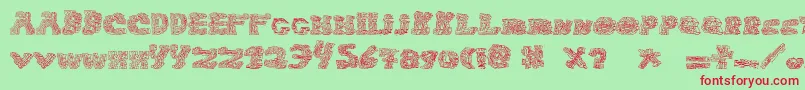 HaloSonic Font – Red Fonts on Green Background