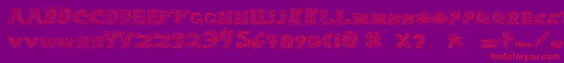 HaloSonic-Schriftart – Rote Schriften auf violettem Hintergrund