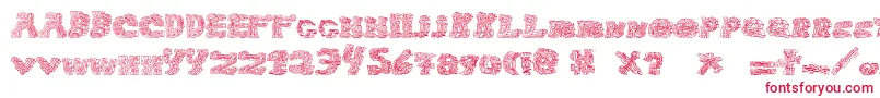 HaloSonic Font – Red Fonts on White Background