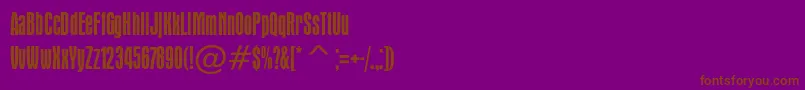 Apicalc-fontti – ruskeat fontit violetilla taustalla