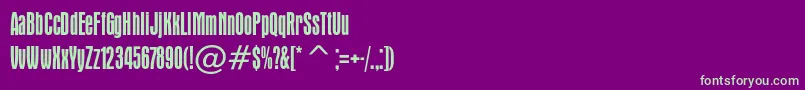Apicalc-Schriftart – Grüne Schriften auf violettem Hintergrund
