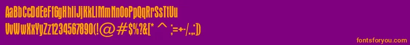 Apicalc Font – Orange Fonts on Purple Background