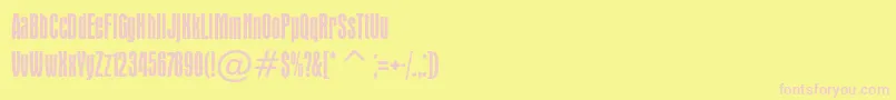 Apicalc Font – Pink Fonts on Yellow Background