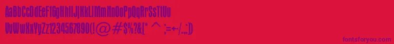 Apicalc Font – Purple Fonts on Red Background