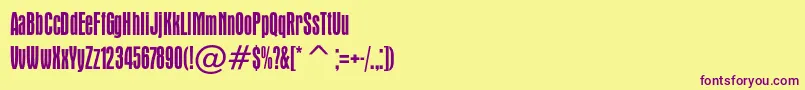 Apicalc Font – Purple Fonts on Yellow Background