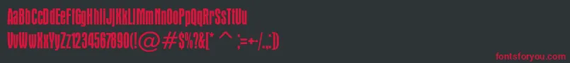 Apicalc Font – Red Fonts on Black Background