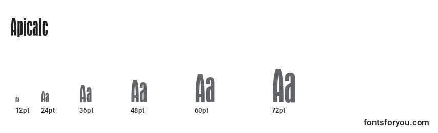 Размеры шрифта Apicalc