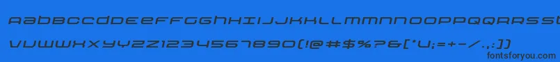 Шрифт Nextwaveexpandital – чёрные шрифты на синем фоне