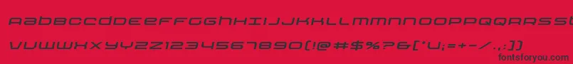 Nextwaveexpandital Font – Black Fonts on Red Background