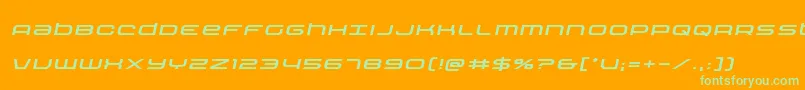 Nextwaveexpandital Font – Green Fonts on Orange Background