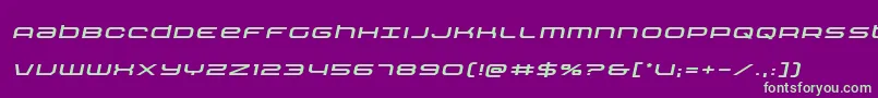 Fonte Nextwaveexpandital – fontes verdes em um fundo violeta