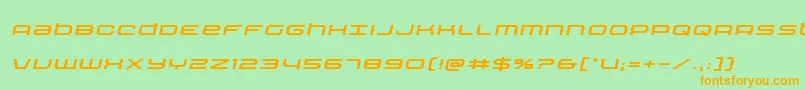 Nextwaveexpandital Font – Orange Fonts on Green Background