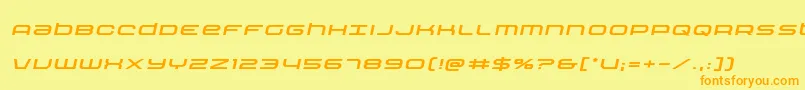 Nextwaveexpandital Font – Orange Fonts on Yellow Background