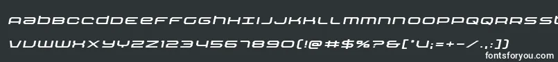 Nextwaveexpandital Font – White Fonts on Black Background