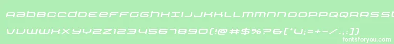 Nextwaveexpandital Font – White Fonts on Green Background