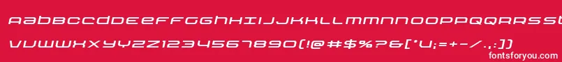 Nextwaveexpandital Font – White Fonts on Red Background