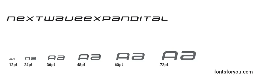 Размеры шрифта Nextwaveexpandital