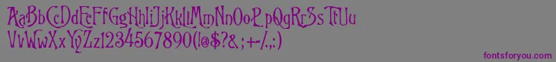 RugklachtJ Font – Purple Fonts on Gray Background