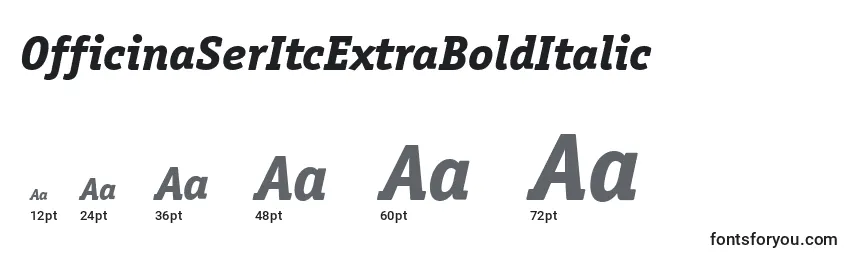 OfficinaSerItcExtraBoldItalic Font Sizes