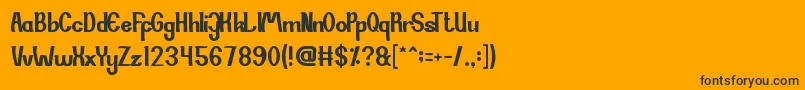 SiCantik Font – Black Fonts on Orange Background