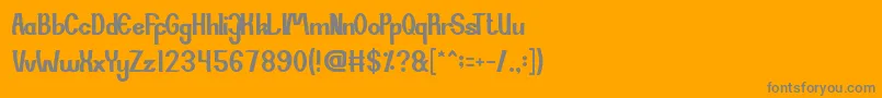 Fonte SiCantik – fontes cinzas em um fundo laranja