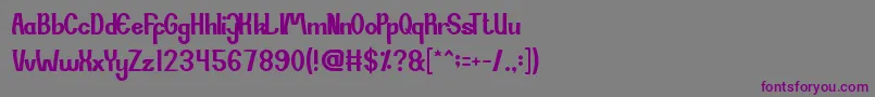 SiCantik Font – Purple Fonts on Gray Background