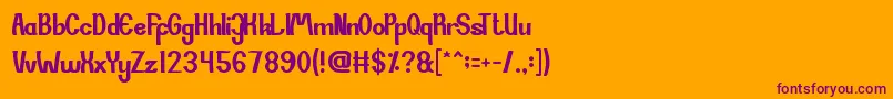 SiCantik Font – Purple Fonts on Orange Background
