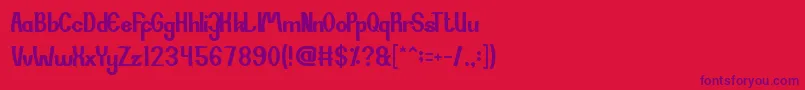SiCantik Font – Purple Fonts on Red Background