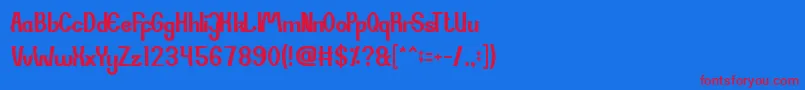 Шрифт SiCantik – красные шрифты на синем фоне