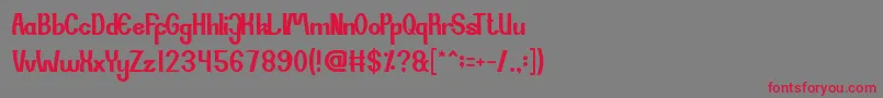 SiCantik-Schriftart – Rote Schriften auf grauem Hintergrund