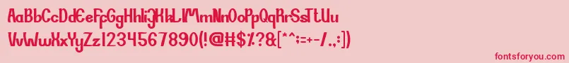 SiCantik Font – Red Fonts on Pink Background