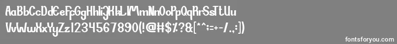 フォントSiCantik – 灰色の背景に白い文字