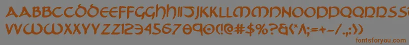 Czcionka Tristramb – brązowe czcionki na szarym tle