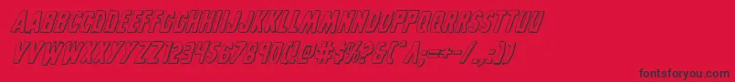 Grimghost3Dital Font – Black Fonts on Red Background