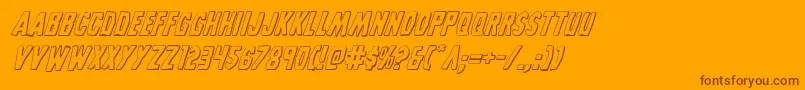 Grimghost3Dital Font – Brown Fonts on Orange Background