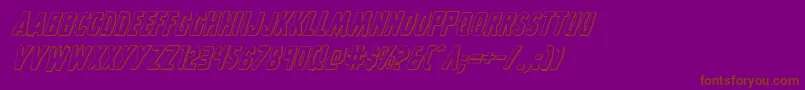 Grimghost3Dital Font – Brown Fonts on Purple Background