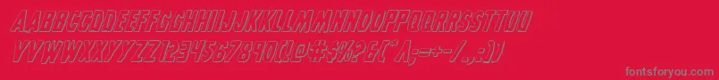 Grimghost3Dital Font – Gray Fonts on Red Background
