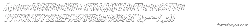 Grimghost3Dital Font – Gray Fonts on White Background