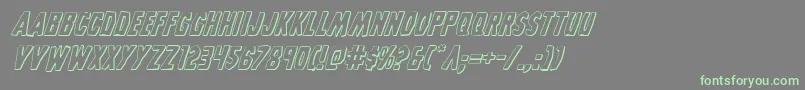 Grimghost3Dital Font – Green Fonts on Gray Background