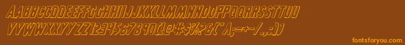 Grimghost3Dital Font – Orange Fonts on Brown Background