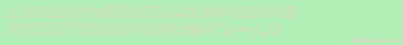 Grimghost3Dital Font – Pink Fonts on Green Background