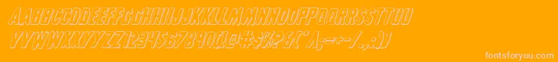 Grimghost3Dital Font – Pink Fonts on Orange Background