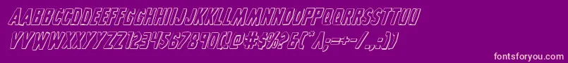 Grimghost3Dital Font – Pink Fonts on Purple Background