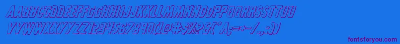 Шрифт Grimghost3Dital – фиолетовые шрифты на синем фоне