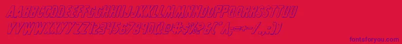 Grimghost3Dital Font – Purple Fonts on Red Background