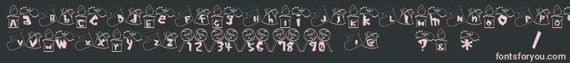 XmasFont Font – Pink Fonts on Black Background